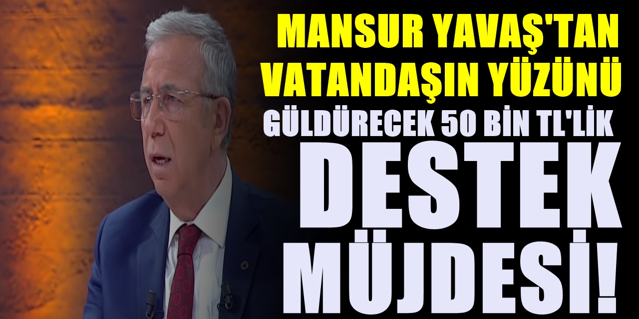 Mansur Yavaş Yine Farkını Gösterdi 50 Bin Türk Lirası Destek Dağıtacak