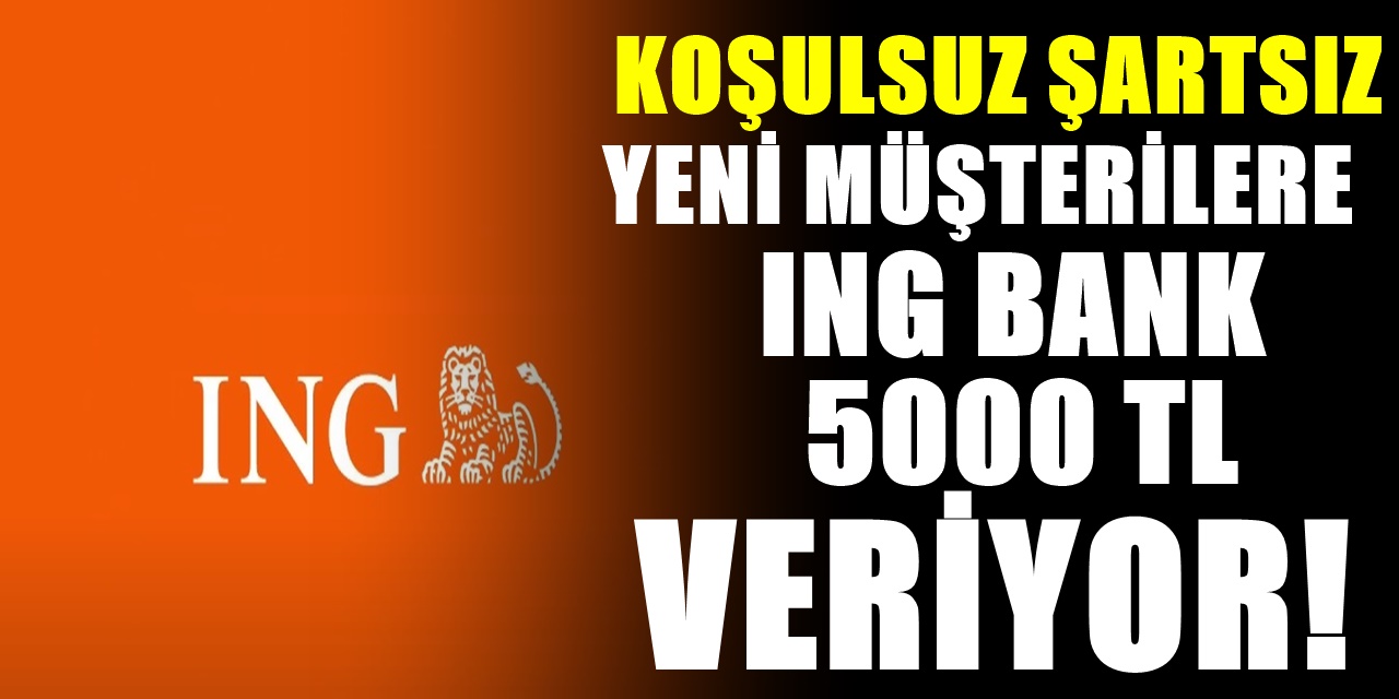 ING'den yeni gelecek müşterilere müjde! Faizsiz 5 bin TL kredi